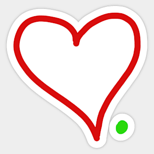 BJYX Love Dot Heart Sticker